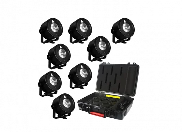 Kit 8x Astera AX3 Par Led RGB 15W avec valise en location