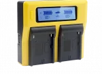 Chargeur Double couleur jaune et noir pour Batterie type Sony BPU avec écran Led en location