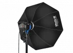 SoftBox Octagonale Light Dome en Monture Bowens montée sur Eclairage Led Cob en location