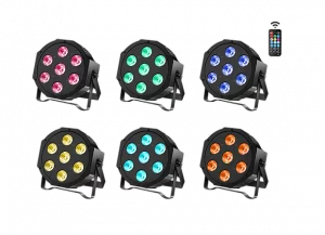 Kit 6 Par Led RGB avec Télécommande en location