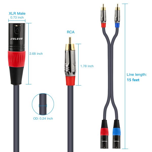 Câble RCA / XLR mâle en location