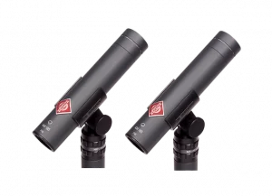 Couple Micros XLR Stéreo Neumann KM 185 sur support en location