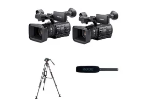 Kit captation Sony Z150 avec deux caméras, trépied et micro Rode